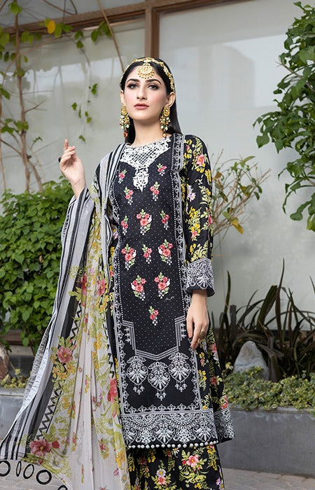 Printed Lawn with Embroidery Unstiched Pakistani Suit - Stilento