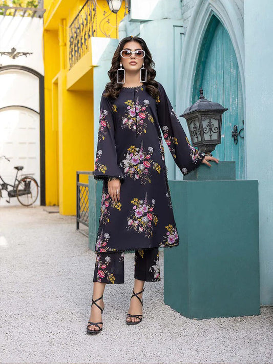 Charizma Nazneen Black Printed Lawn Pakistani Suits - Stilento