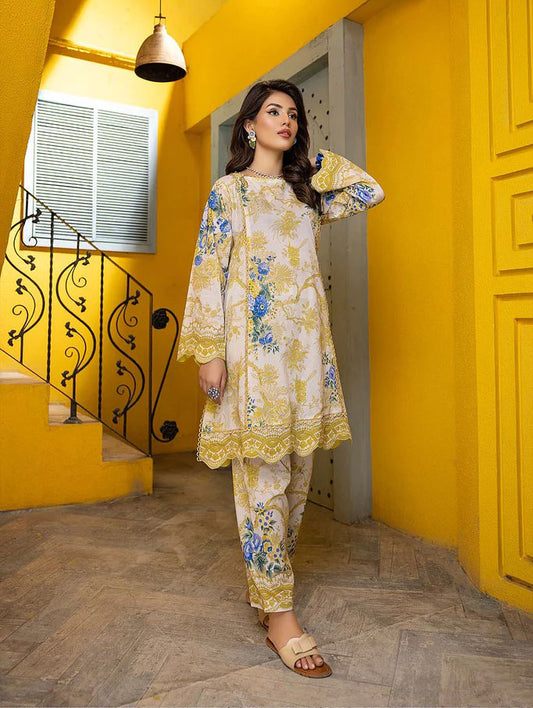 Charizma Nazneen Green Printed Lawn Pakistani Suits