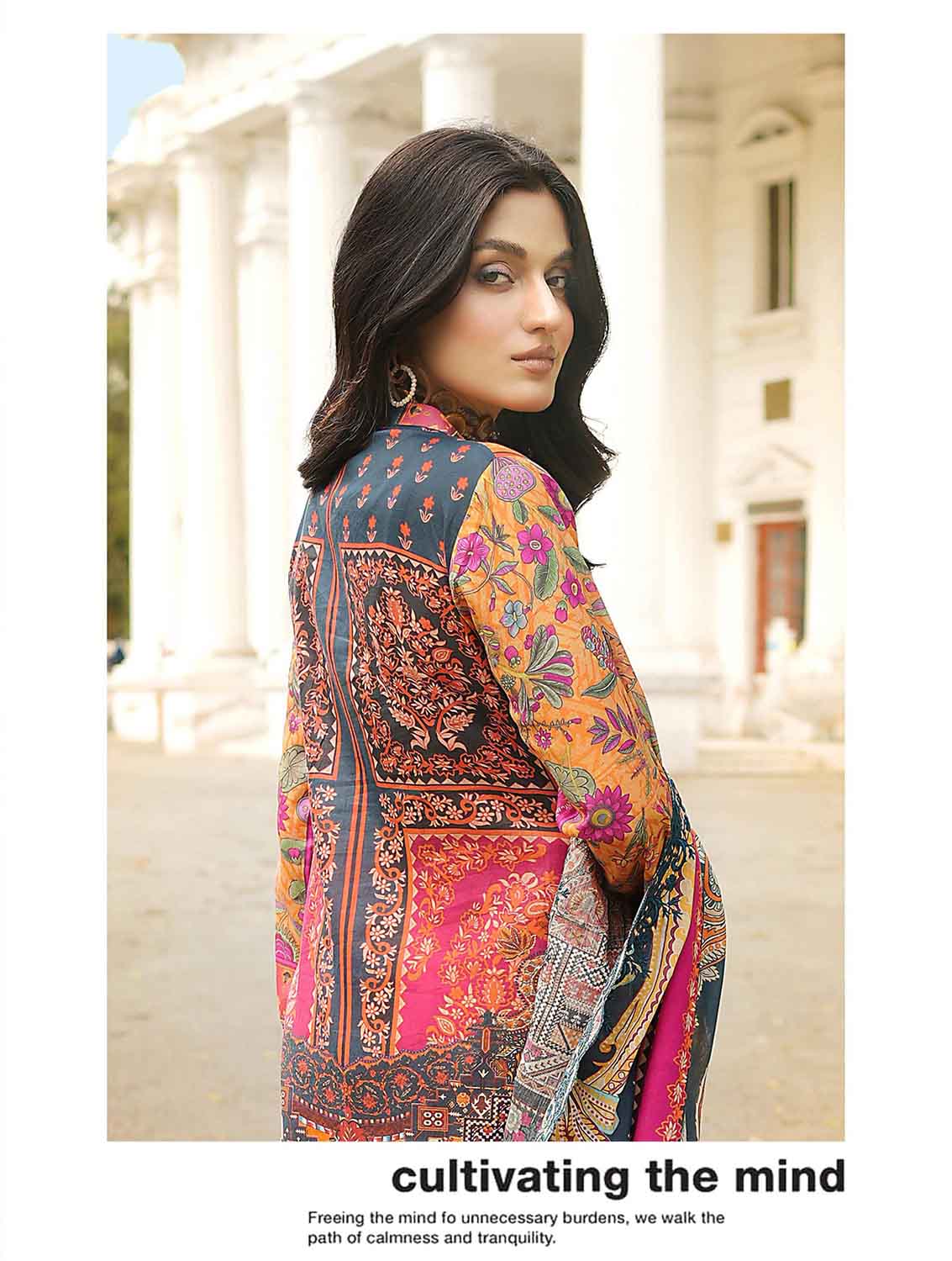 Zesh Textile Unstitched Embroidered Lawn Pakistani Suit