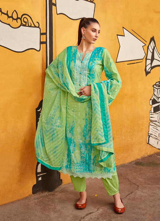 Mumtaz Pure Lawn Cotton Unstitched Suit Material with Embroidery