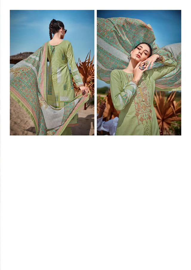 Mumtaz Arts Pure Lawn Cotton Unstitched Suit Set - Stilento