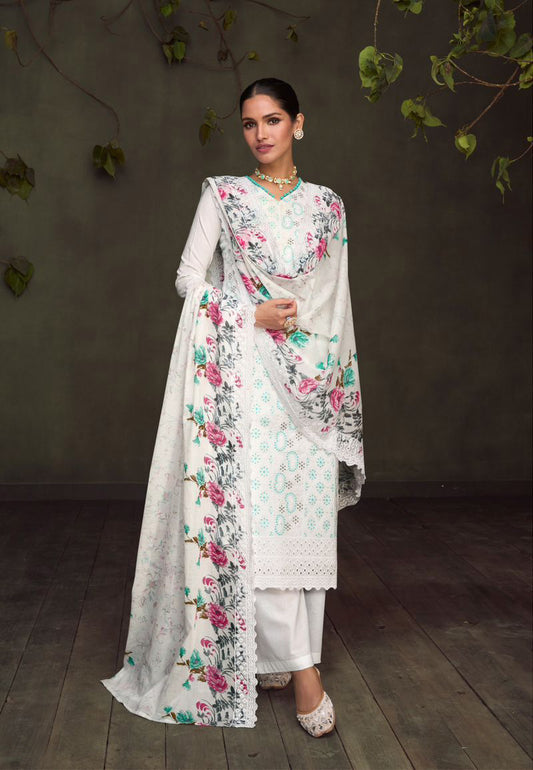 Mumtaz Arts Unstitched Embroidered Lawn Cotton Suits