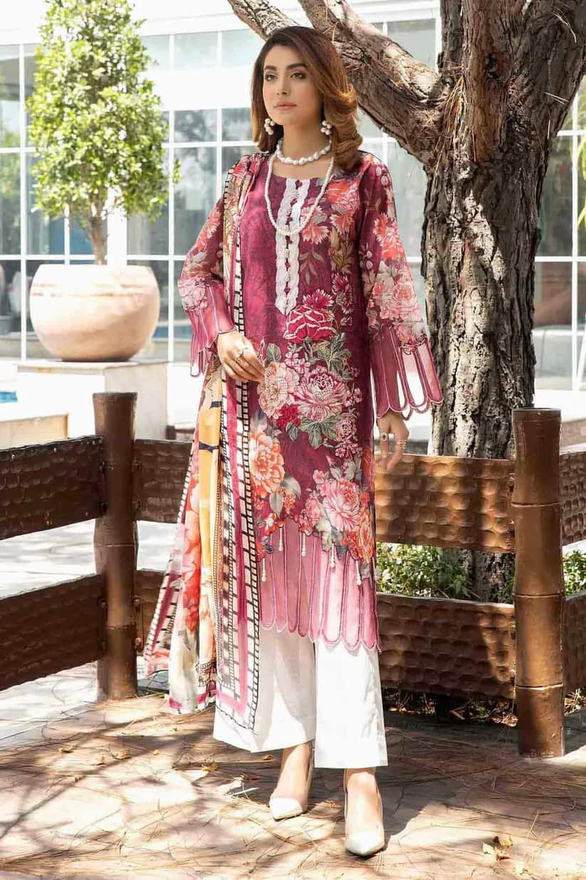 Adan's Libas Unstitched Printed Lawn Original Pakistani Suit - Stilento