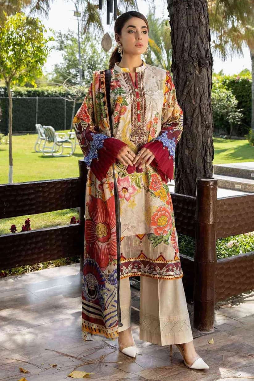 Adan's Libas Unstitched Printed Lawn Original Pakistani Suit