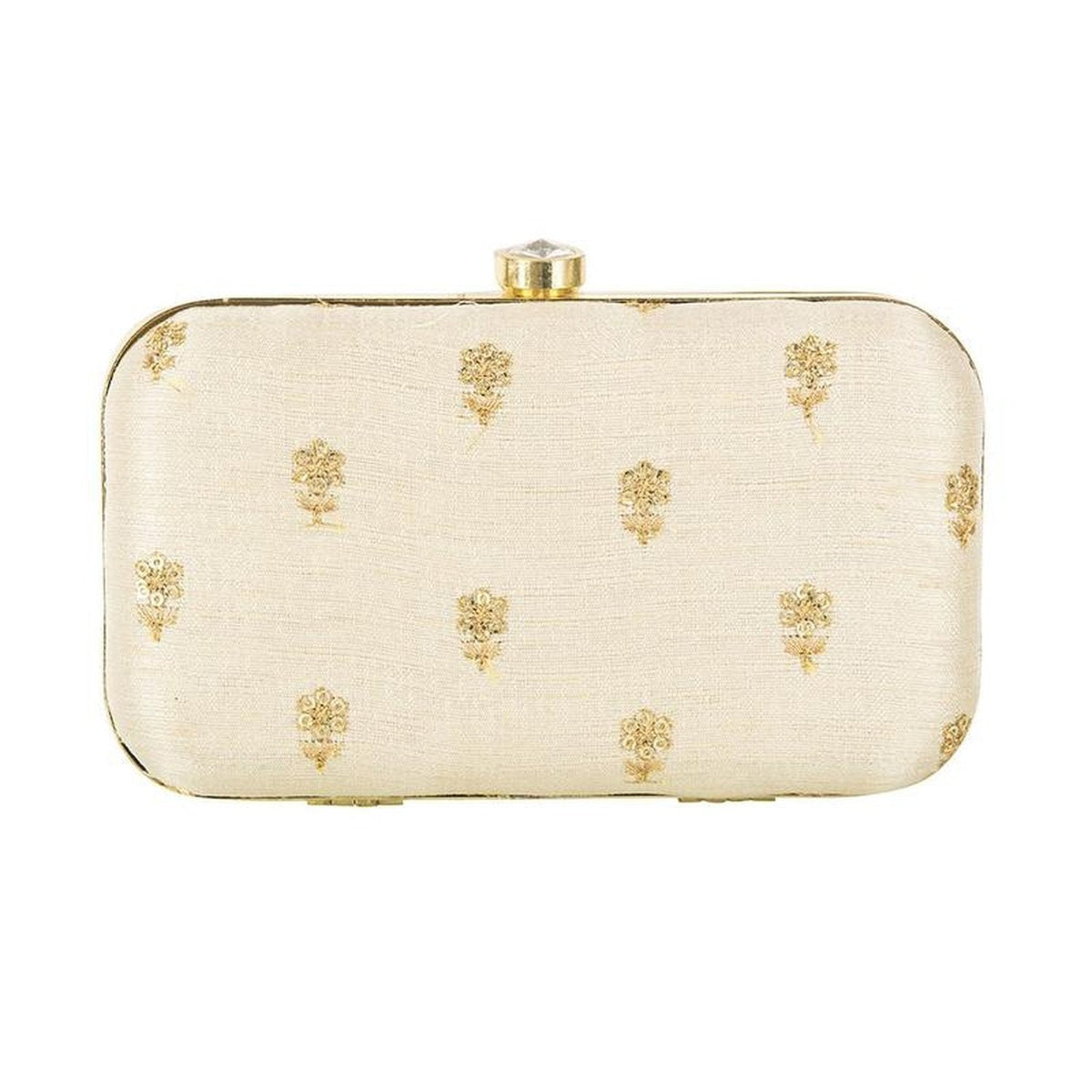 Beige Party wear Bridal Fancy Designer clutch Purse