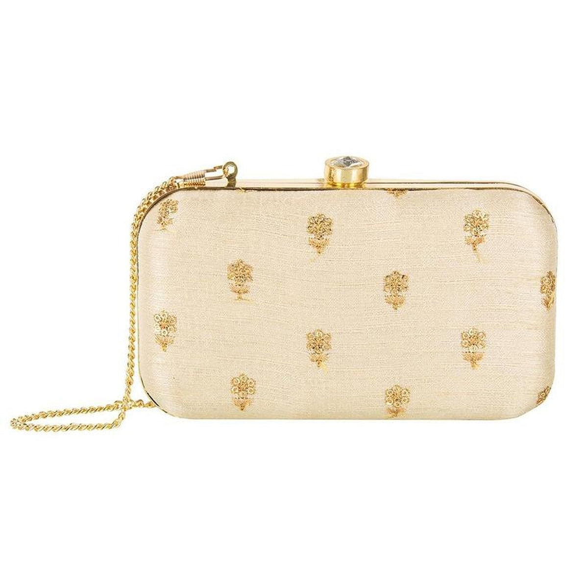 Beige Party wear Bridal Fancy Designer clutch Purse