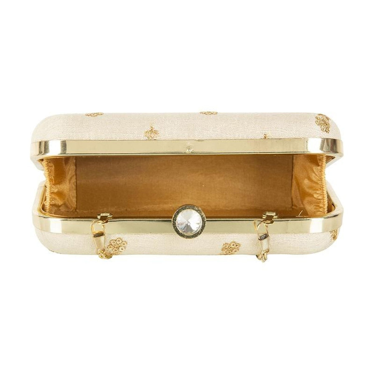 Beige Party wear Bridal Fancy Designer clutch Purse