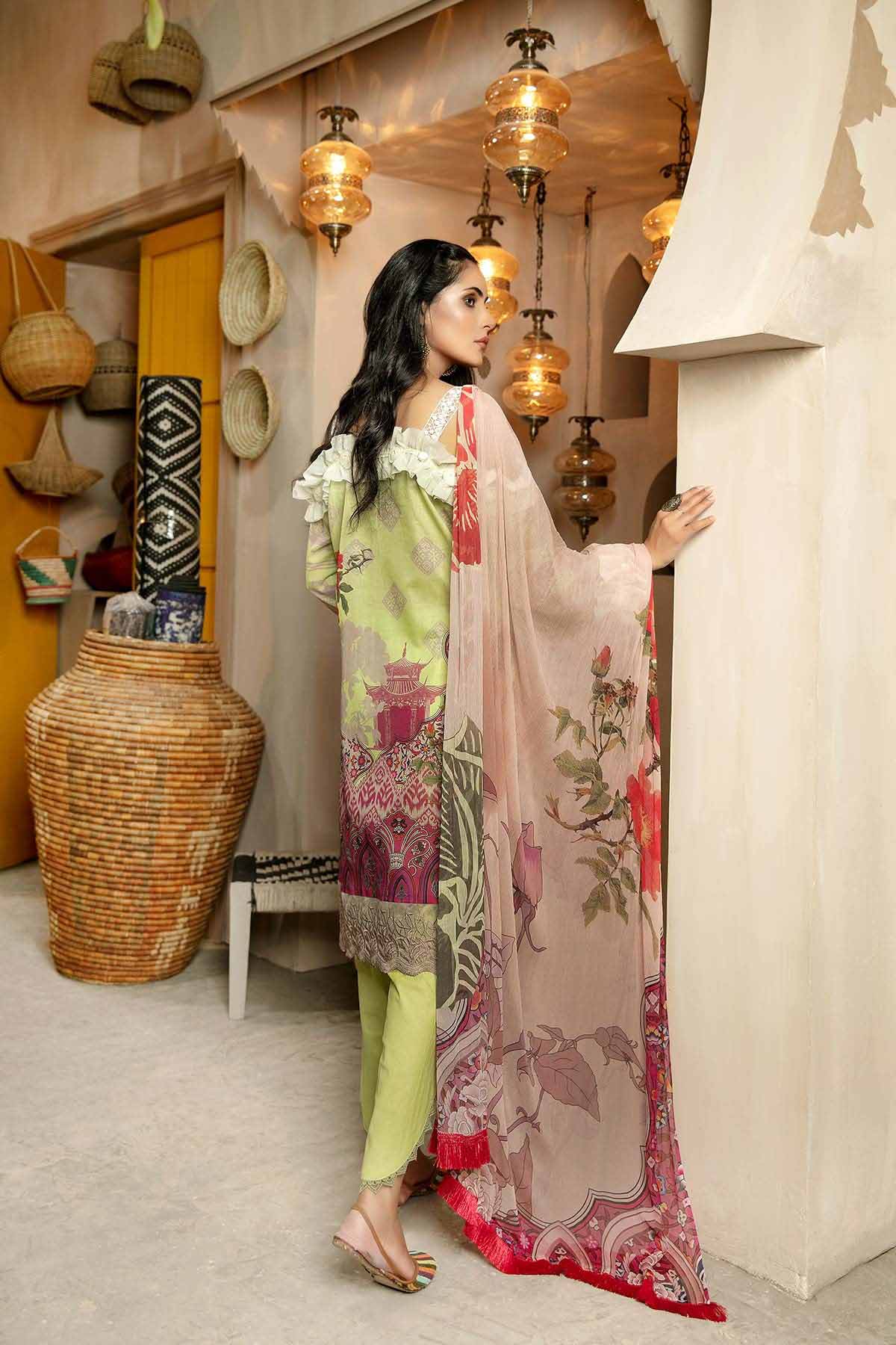 Bin Rashid Lawn Chikankari Pakistani Green Suit Collection - Stilento