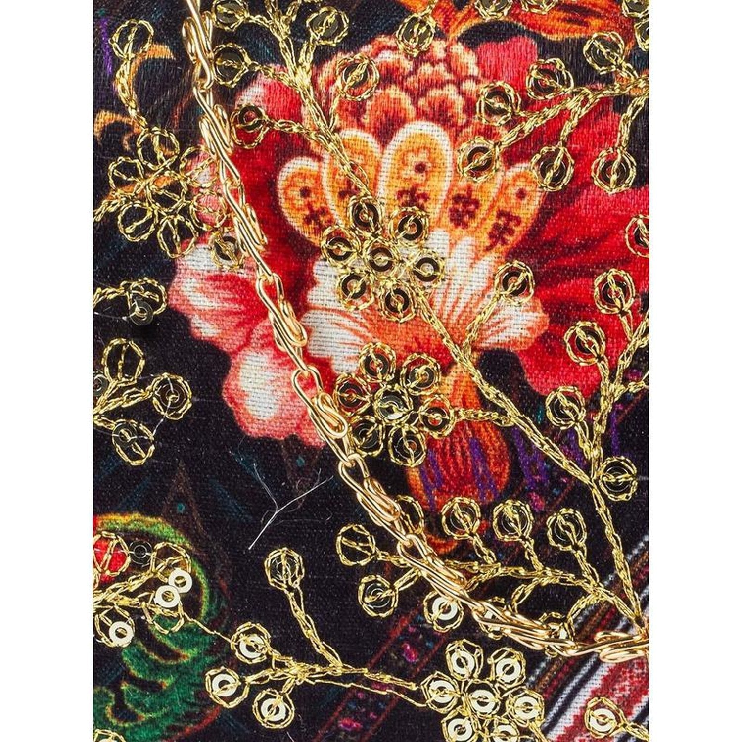 Black Golden Zari Embroidery Party wear Fancy Clutches for Ladies - Stilento