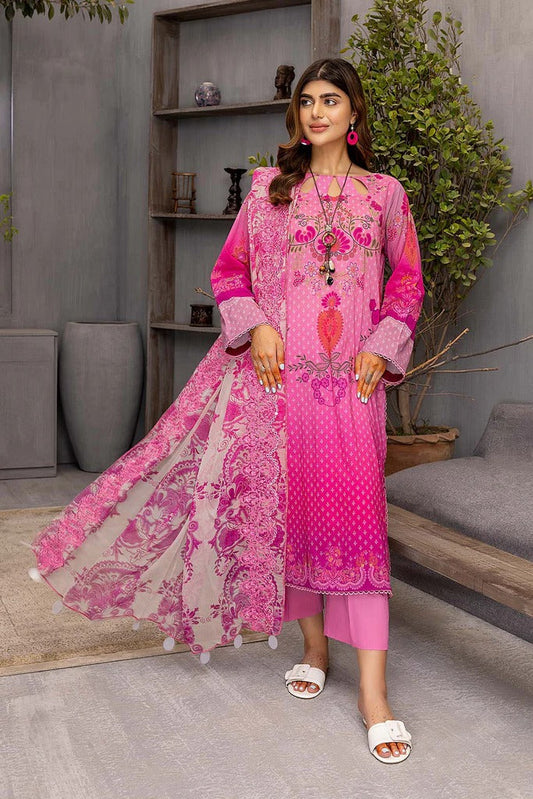 Charizma Pure Lawn Pakistani Unstitched Suit with Chiffon Dupatta