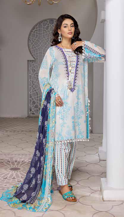 Charizma Melody Pakistani Original Unstitched Lawn Suit - Stilento