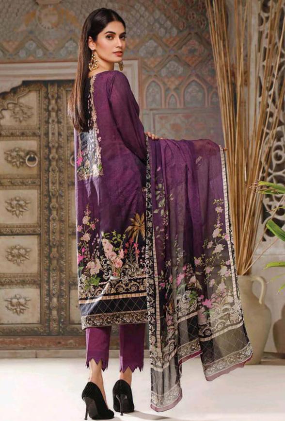 Cotton Dress materials for women latest design Purple - Stilento