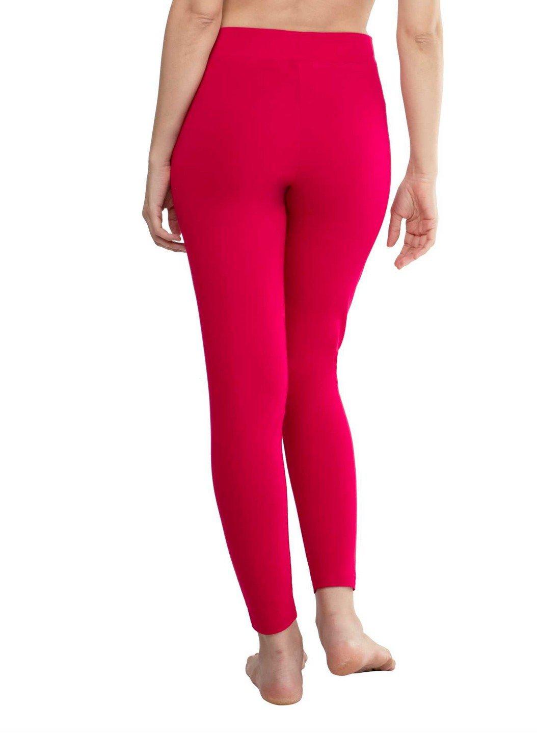 Cotton Pink Gym Wear Tights Yoga Pants With Pockets - Stilento