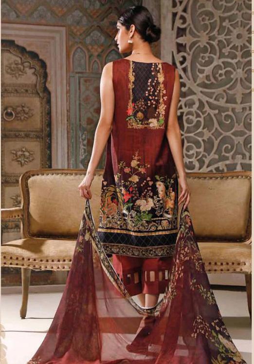 Cotton Red Dress materials for women latest design - Stilento