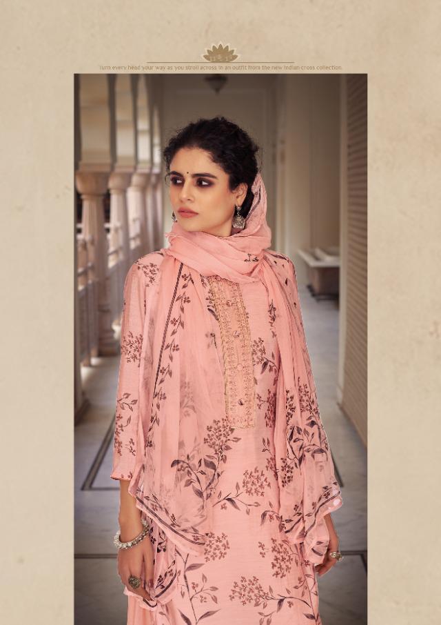 Cotton Silk Beautiful Floral Pink Printed Salwar kameez material - Stilento