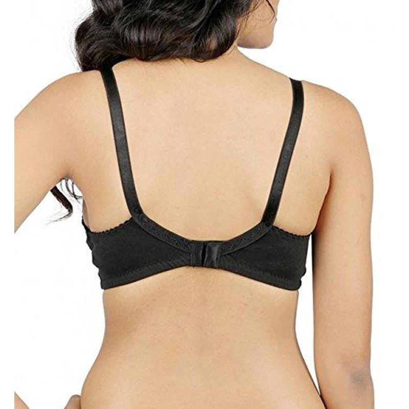 Buy DAISY DEE Women's Cotton Seamed Non-Wired Regular Straps Full Coverage  Non-Padded Bra (Black_Size-30B) NSHTL at