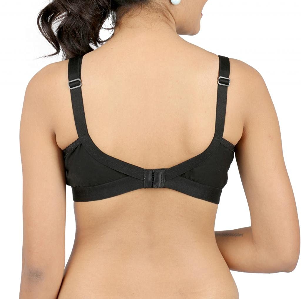 Buy DAISY DEE Women's Cotton Non Padded Non-Wired Regular Bra Black at