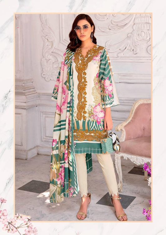 Deepsy Pakistani Cotton Off-White Unstitched Suit