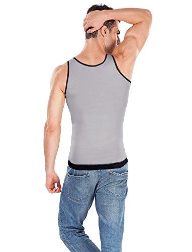 Dermawear Men's Zenrik Everyday Mild Compression Vest Grey Black - Stilento