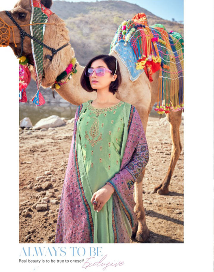 Printed Tussar Silk Dress Material at Rs 5500/piece in Gurugram | ID:  14221887073