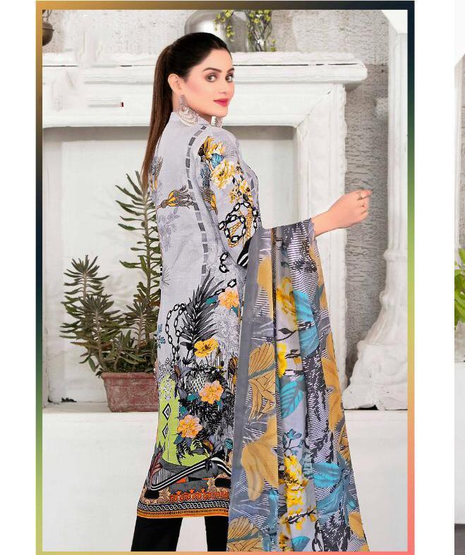 Designer Lawn Cotton Salwar Kameez Dress Material - Stilento