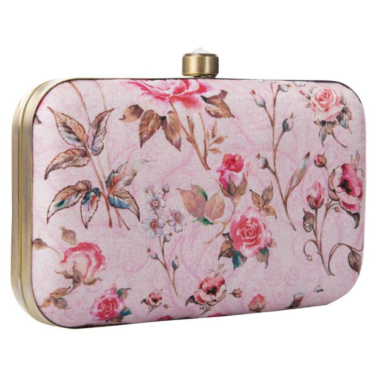 Designer Light Pink Box Clutch Purse with Chain for girls