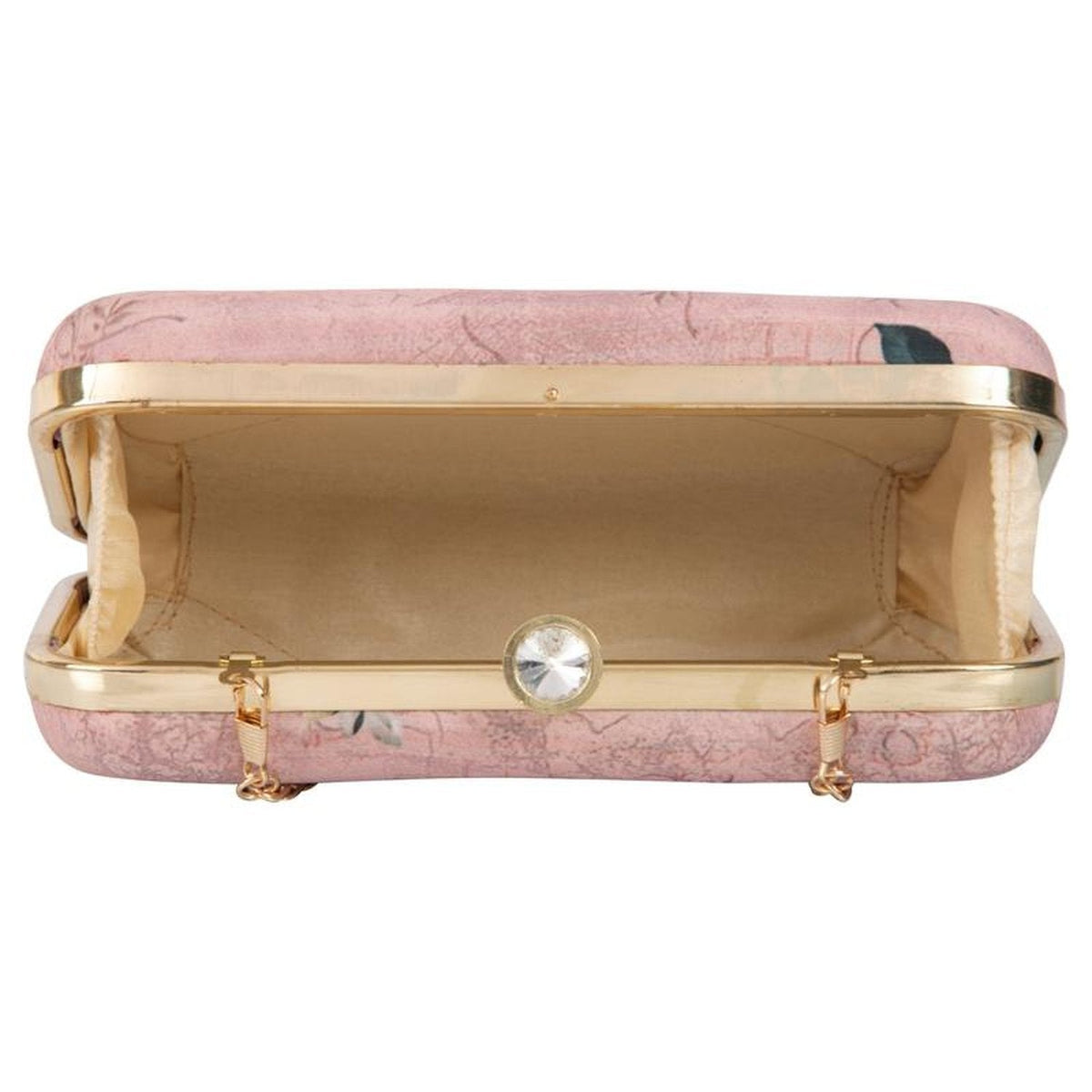 Designer Pink Party Wear Box Clutch Purse with Chain for girls