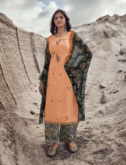 Designer Salwar Cotton Suits Set for Women with Embroidery - Stilento