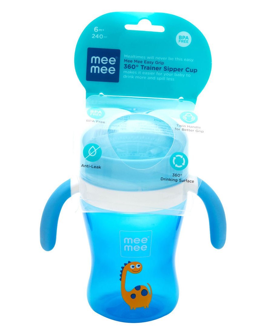 Easy Grip 360° Trainer Sipper Feeding Mug Cup for Baby Blue (240 ml) - Stilento