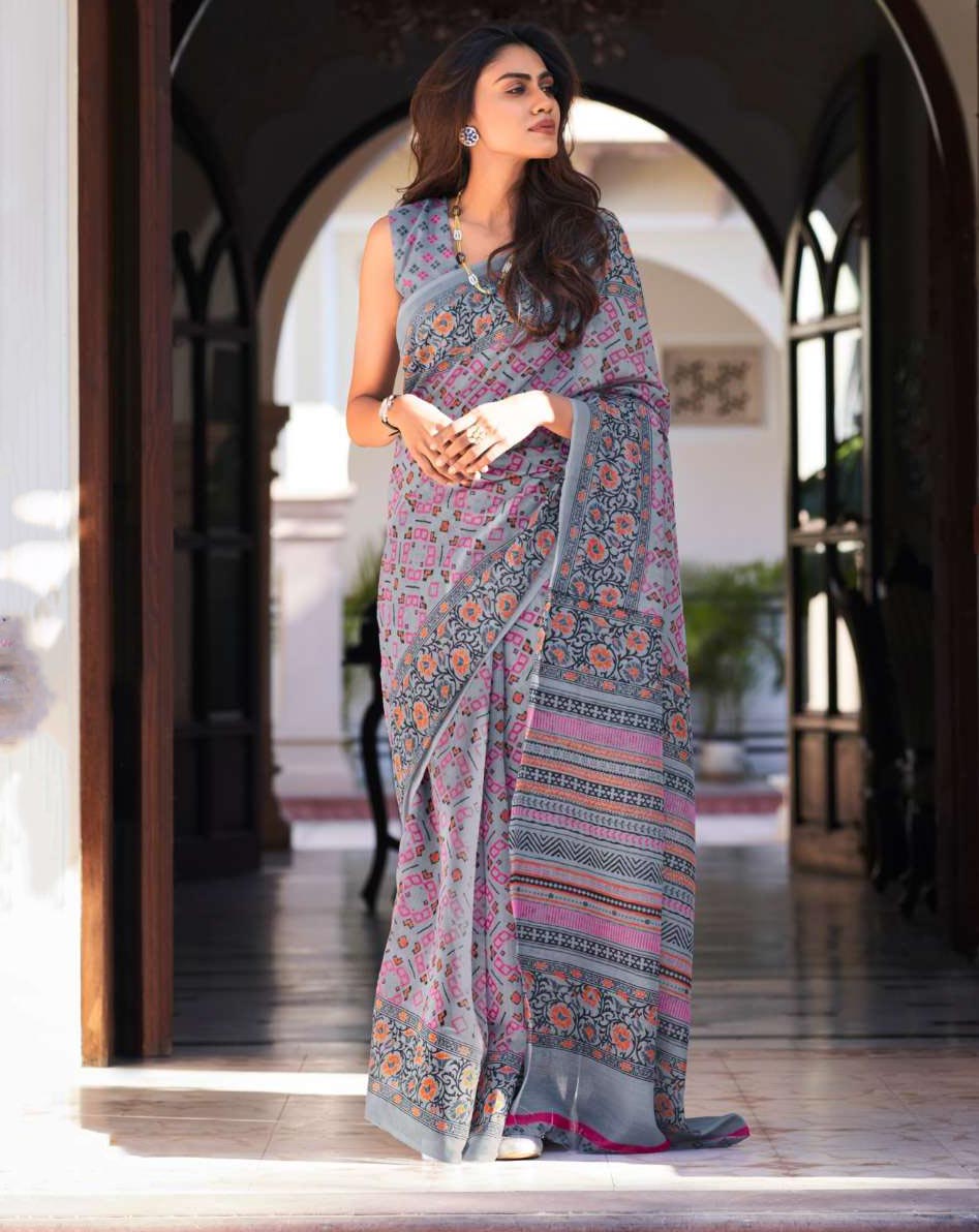 Fancy Printed Daily Wear Sonakshi Silk Sarees