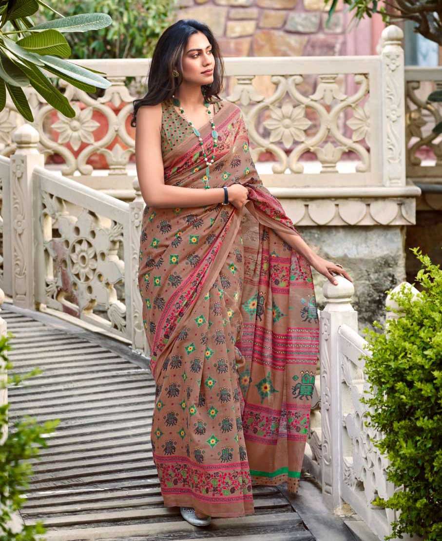 Fancy Printed Daily Wear Sonakshi Silk Sarees