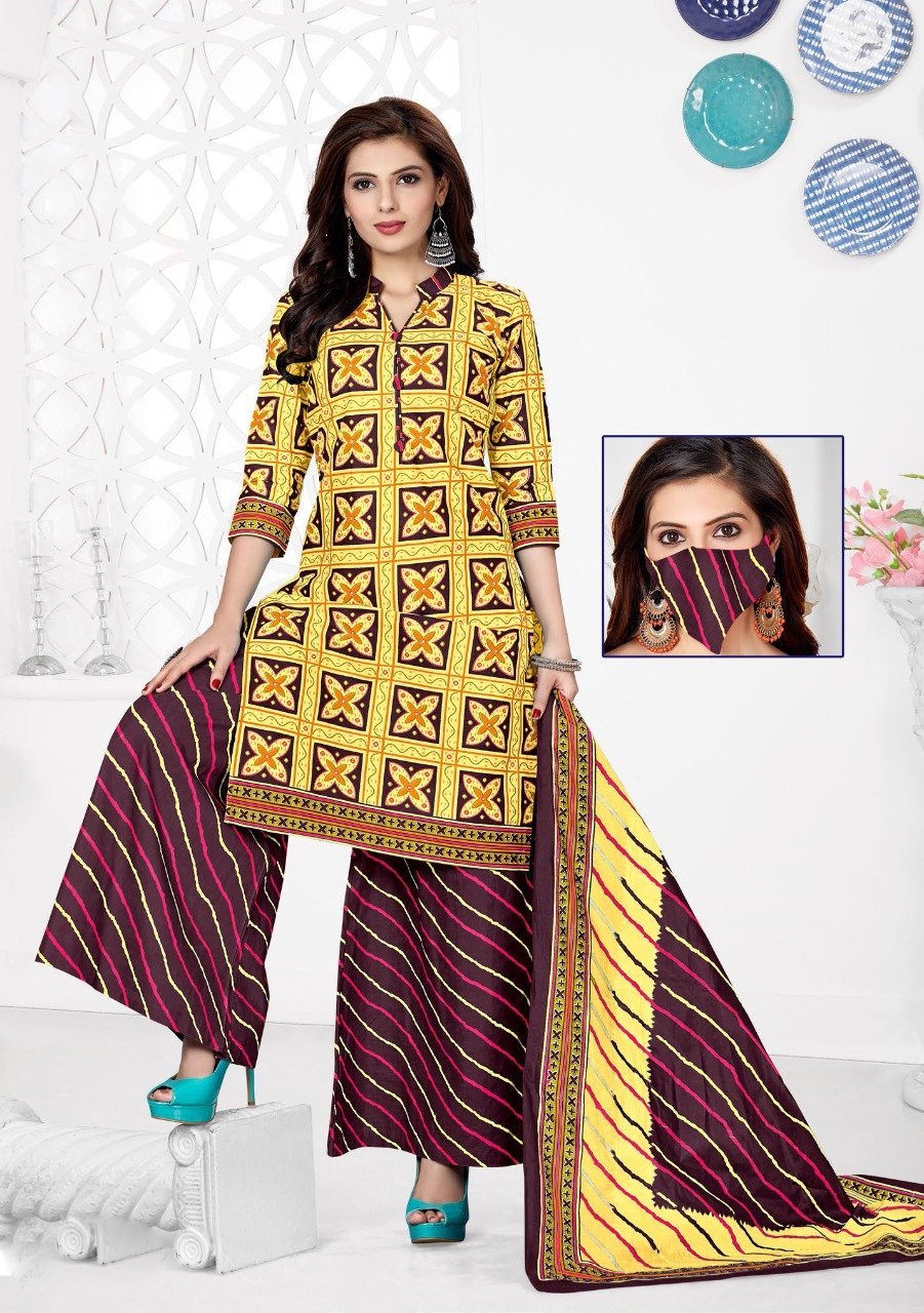 Festive Wear Cotton Unstitched Women dress material