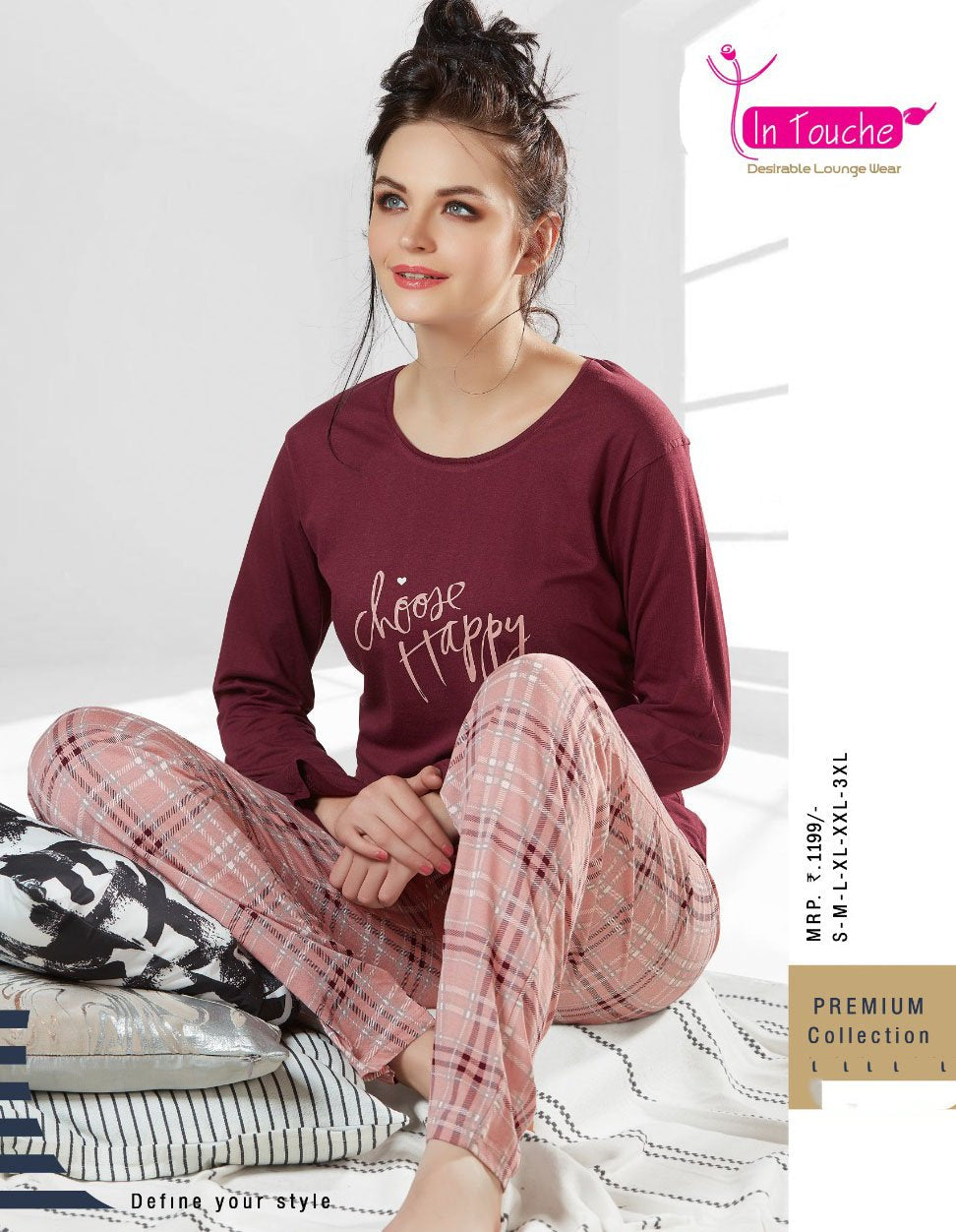 Full Sleeve Cotton nightwear Pyjama Set - Stilento