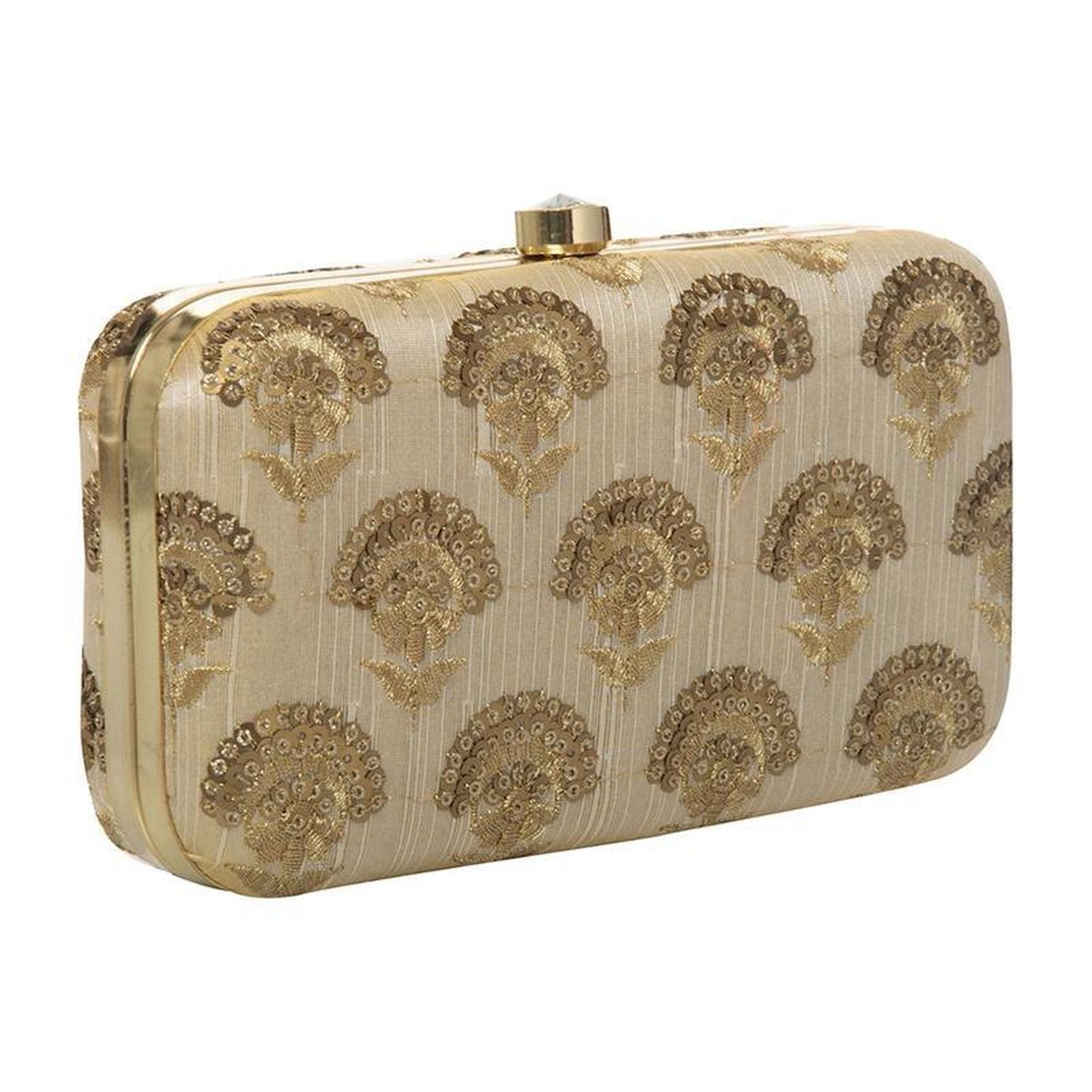 Gray GOLDEN SILK box CLUTCH PURSE Hard Case Cocktail Evening Bag CRYSTAL  USA | eBay