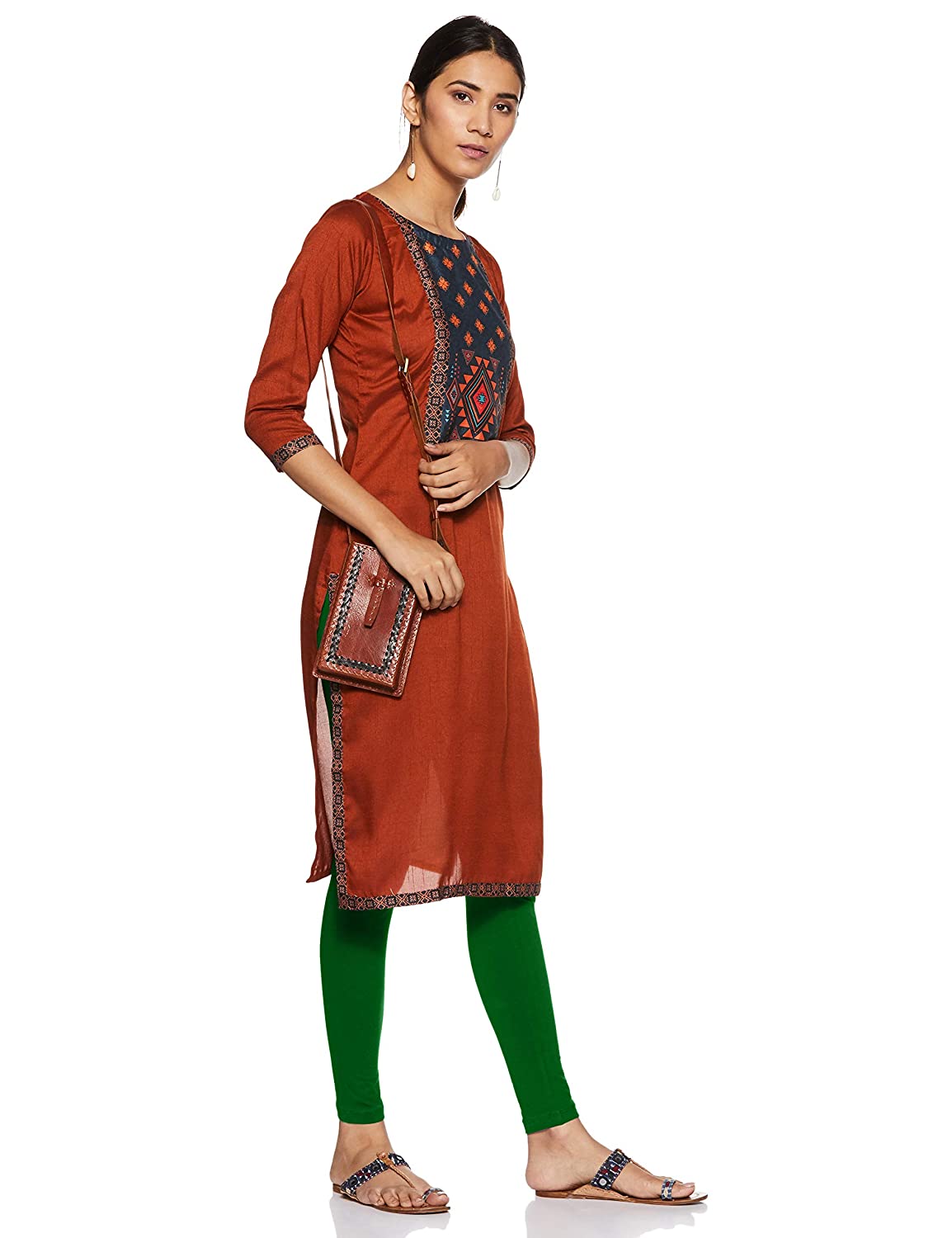 Green Rupa Cotton Leggings for Woman - Stilento