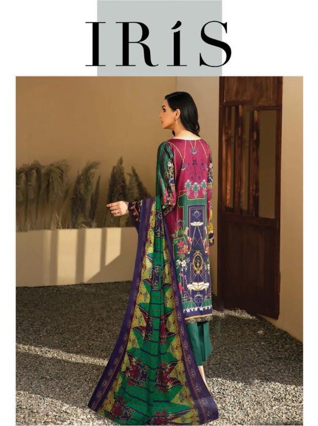 Iris Cotton Green Pakistani Suits Dress Material for Women