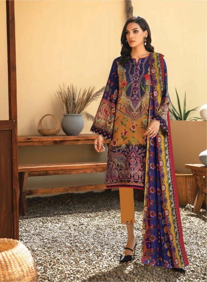 Iris Cotton Yellow Pakistani Dress Material for Women