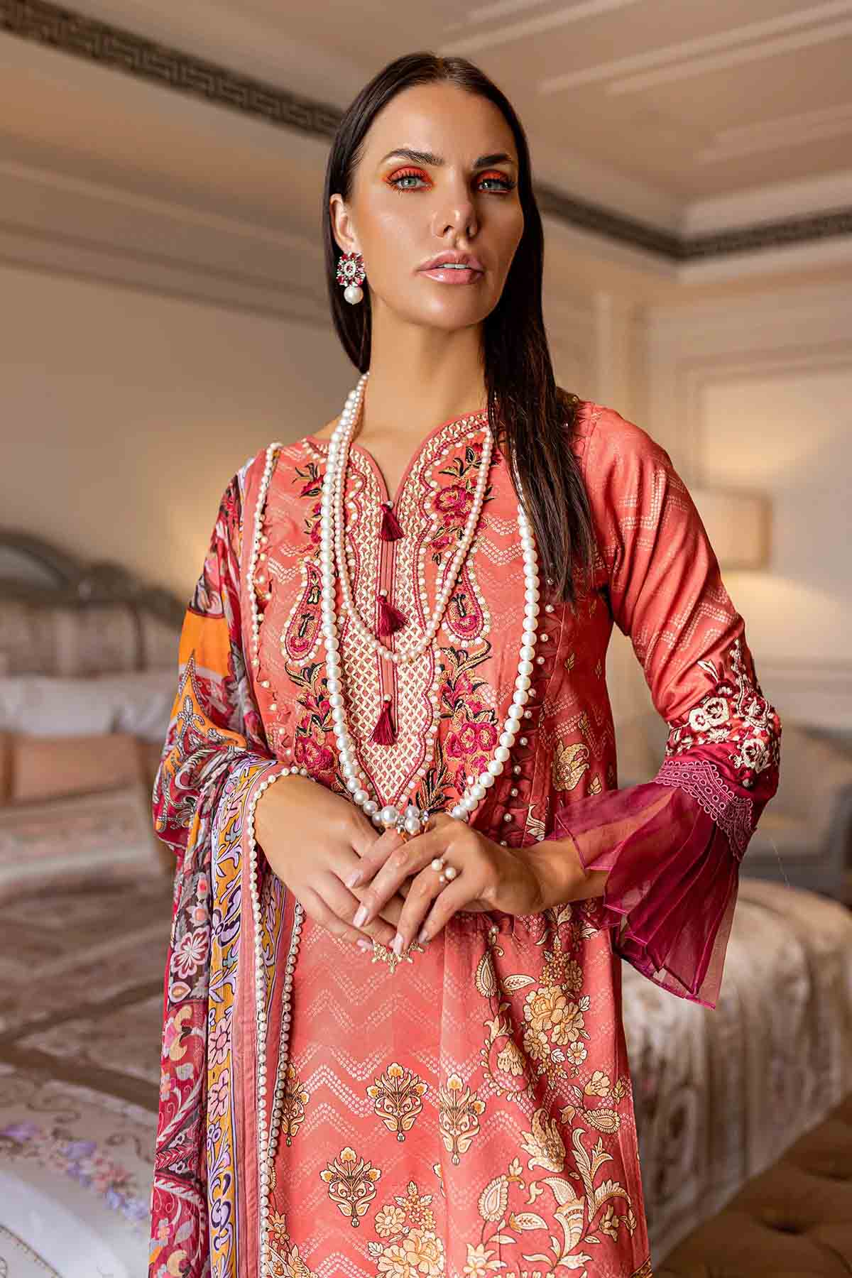 Jade Bliss Pakistani Suit Lawn Collection 2023 BL20077A
