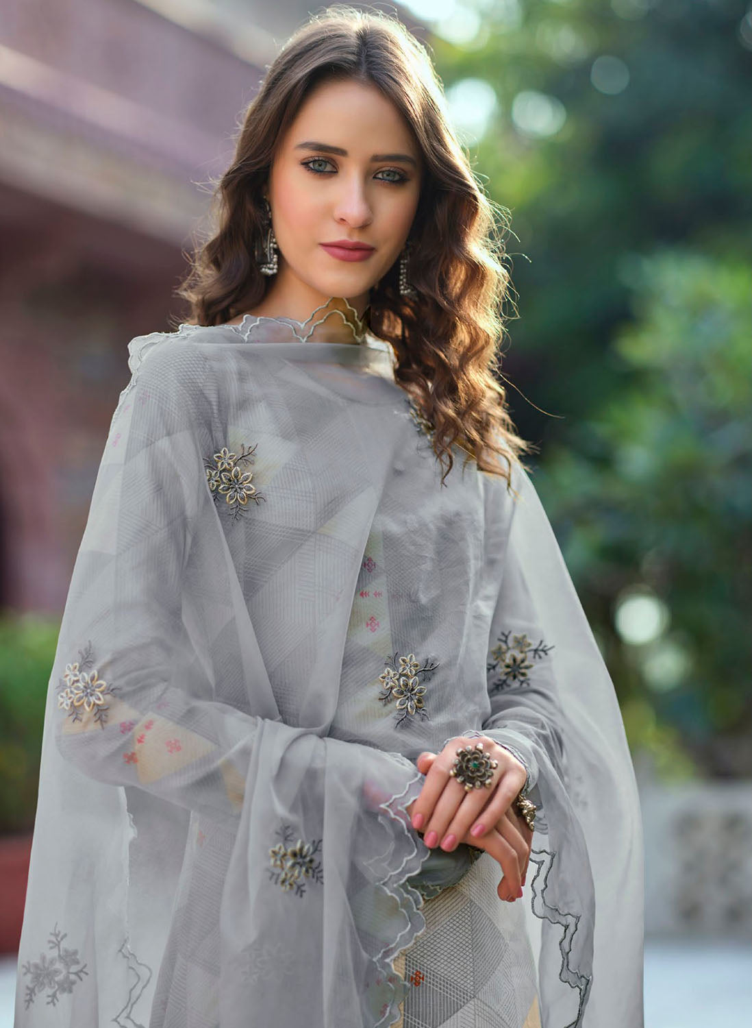 Buy Panzora Elegance in Organza Dress Material with Banarasi Silk Dupatta  Online at Best Prices in India - JioMart.