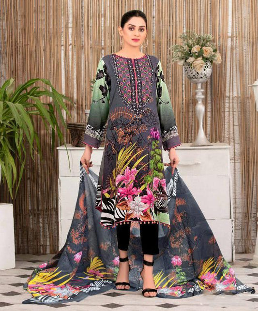 Lawn Cotton Karachi Salwar Kameez Dress Material for Women