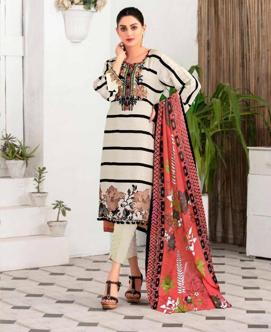 Lawn Cotton Karachi Salwar Kameez Dress Material for Women