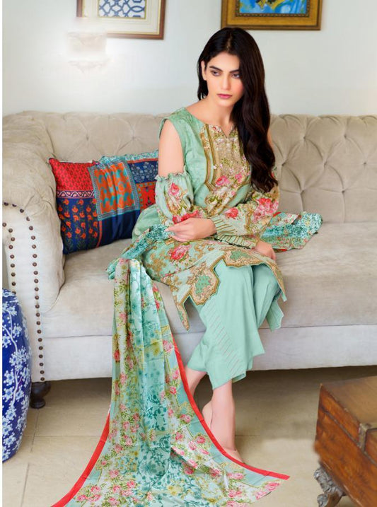 Lawn Cotton Women Unstitched Pakistani Suits Dress Material