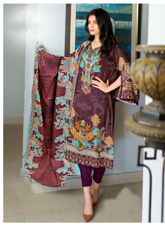 Lawn Cotton Women Unstitched Pakistani Suits Dress Material - Stilento