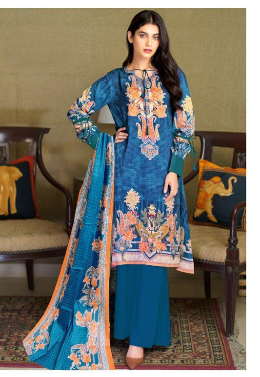 Lawn Cotton Women Unstitched Pakistani Suits Dress Material