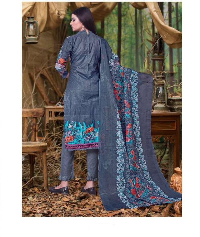 Lawn Pakistani Blue Salwar Suits Dress Material for Women - Stilento