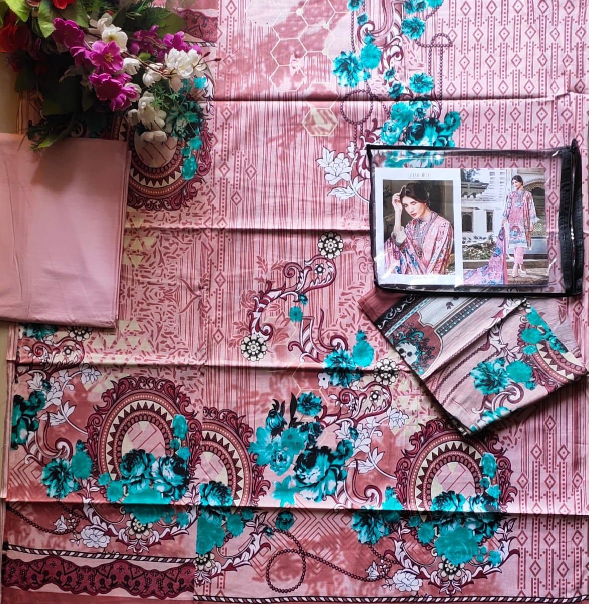 Lawn Pakistani Pink Salwar Suits Dress Material for Women - Stilento