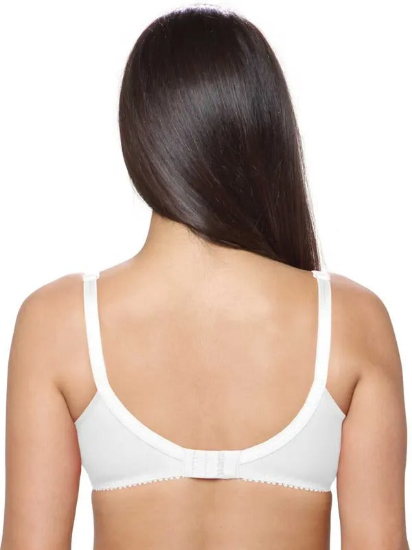 Lovable All Day Long White Cotton Bra for Women - Stilento