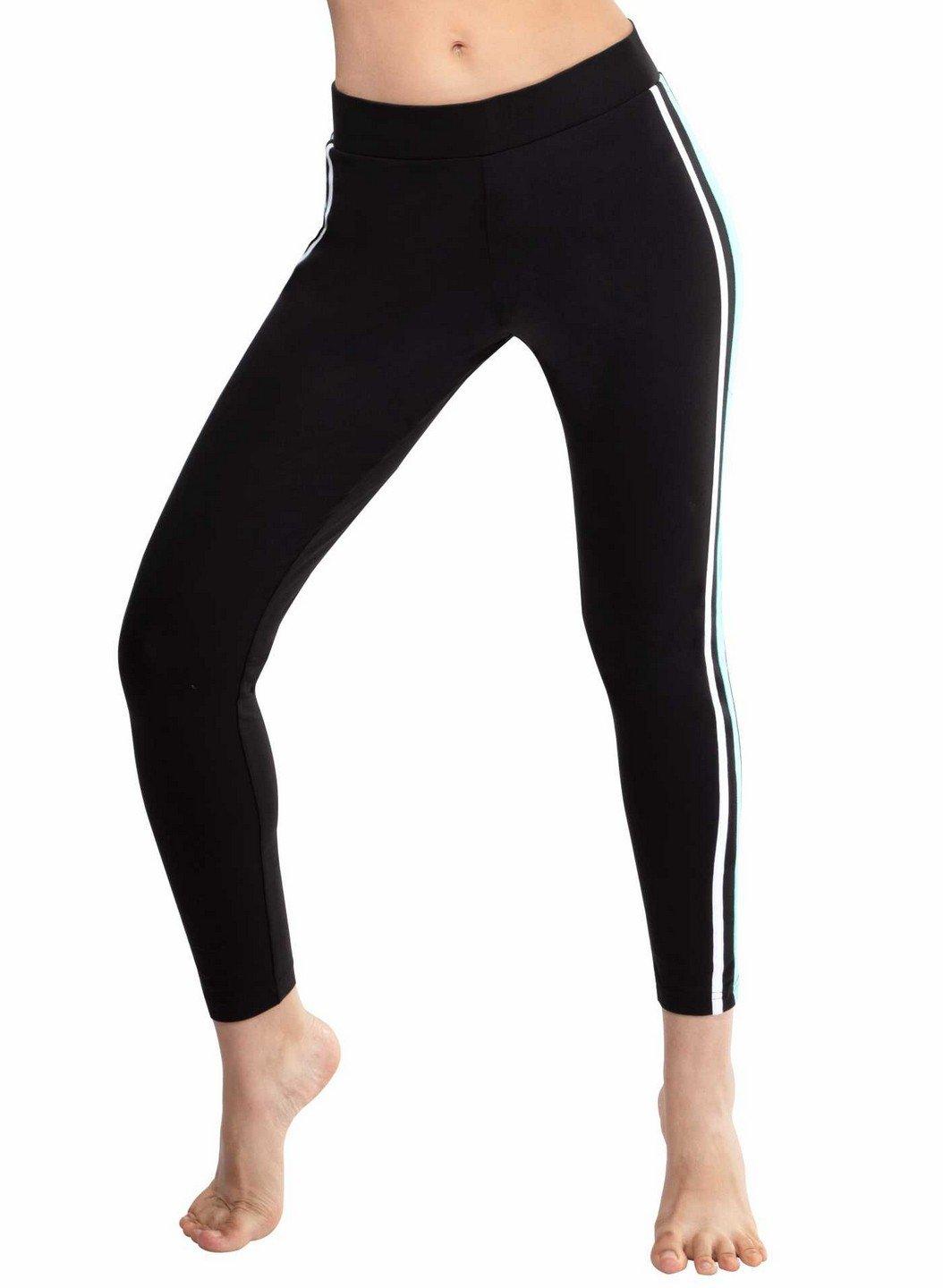 Lovable Black Cotton Gym Wear Tights Yoga Pants With Pocket - Stilento