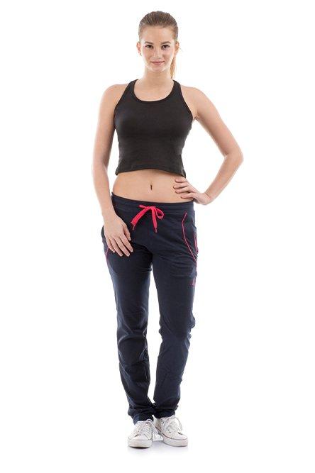 Lovable Cotton Gym Wear Dark Blue Track Pants for ladies - Stilento